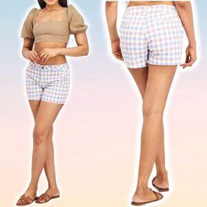 NWT MARKET & SPRUCE Checkered Chino Shorts Sz 8 Multicolor